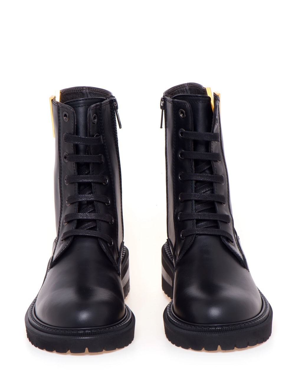 Anfibio con V in oro 3422 pelle nera