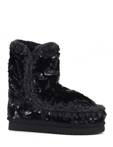 Eskimo kid velvet glamour sequins Iridiscent sequins black
