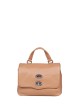 BORSA POSTINA DAILY BABY IN PELLE MARTELLATA BROWN CANTUCCI