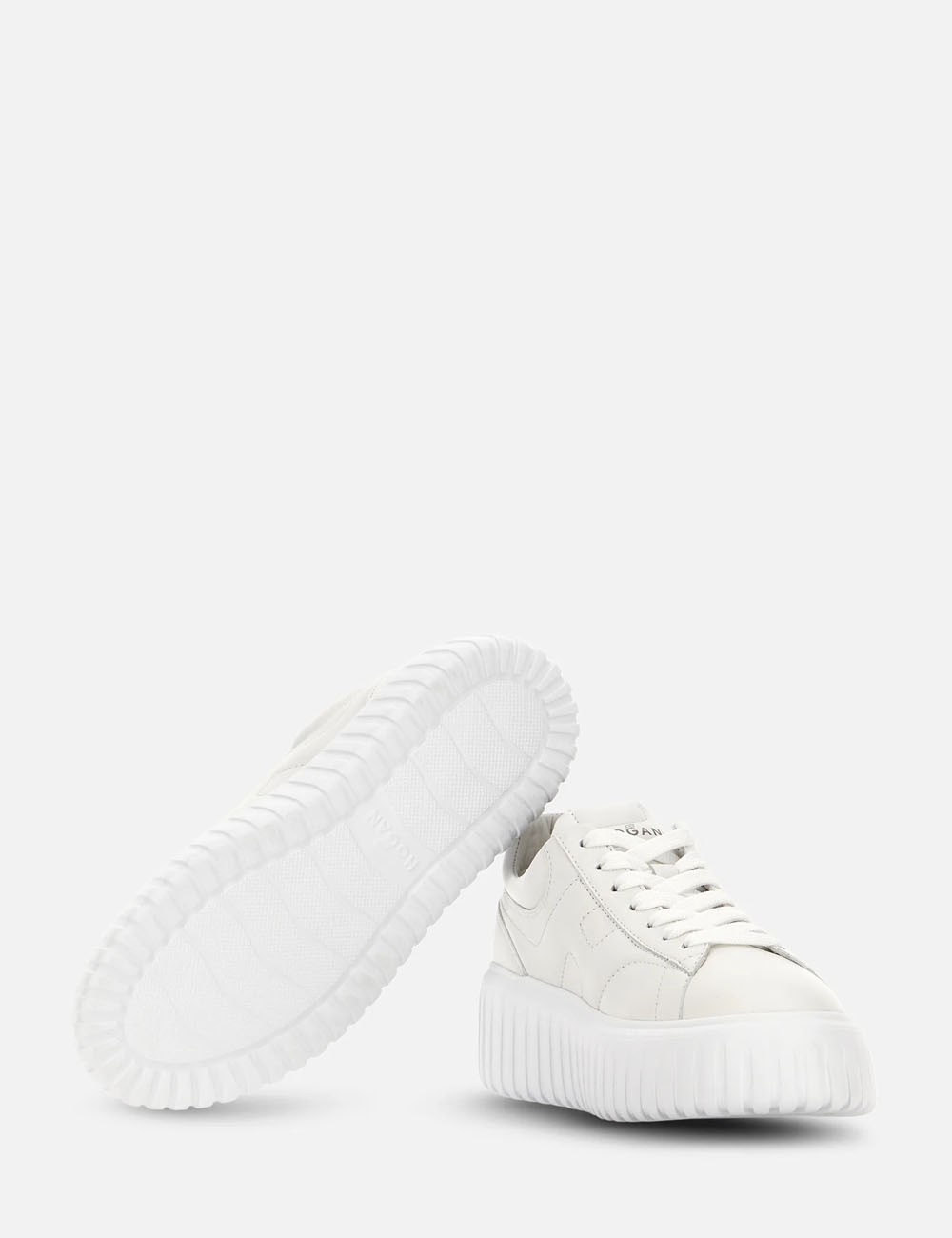 Sneakers H-Stripes with strass White Silver