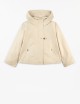 Parka Corto in Popeline Tecnico beige