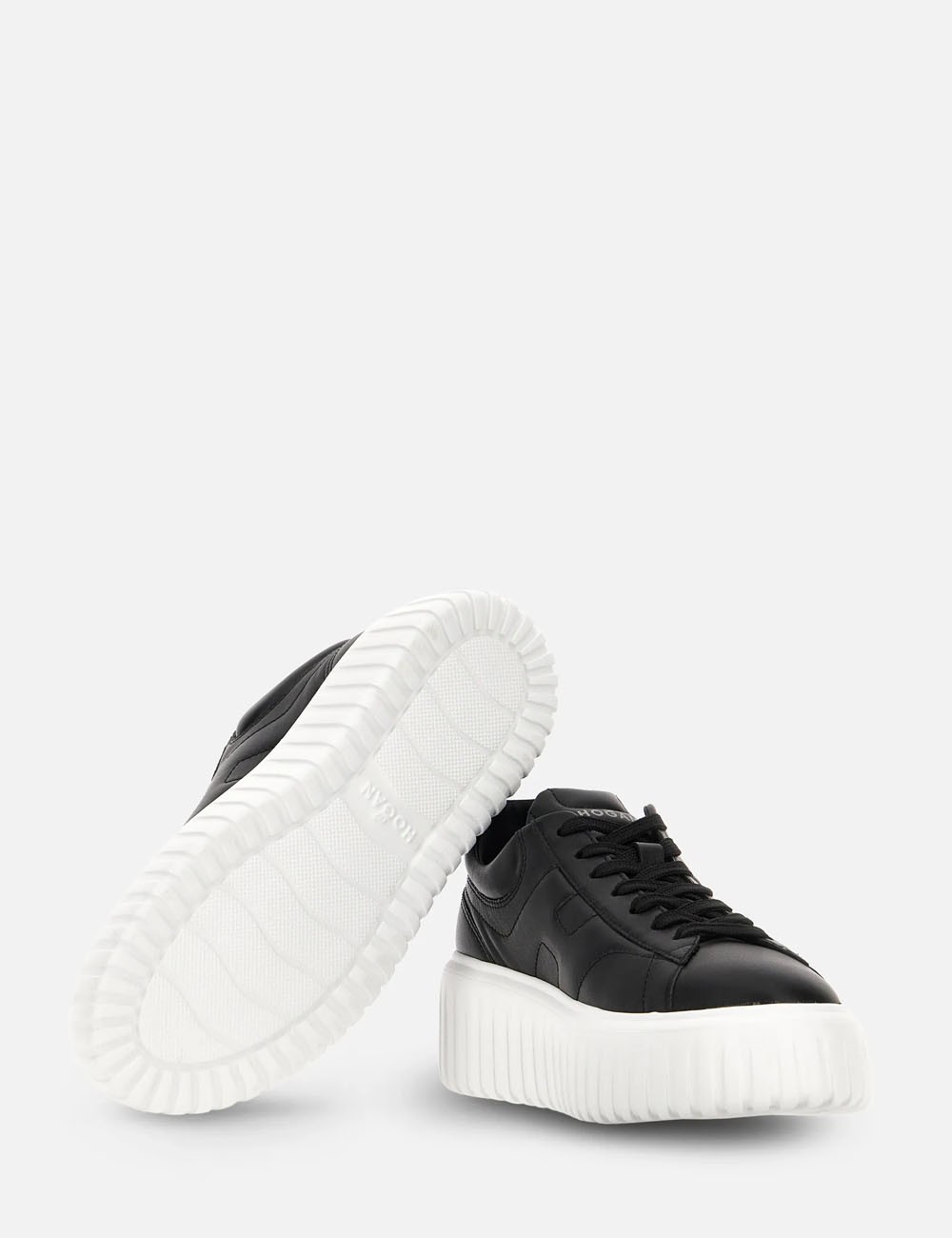 Sneakers H-Stripes con strass nero argento