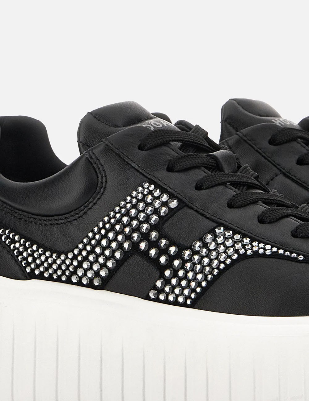 Sneakers H-Stripes with strass black silver