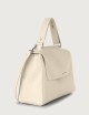 Borsa Sveva Soft Media a spalla in pelle con tracolla avorio