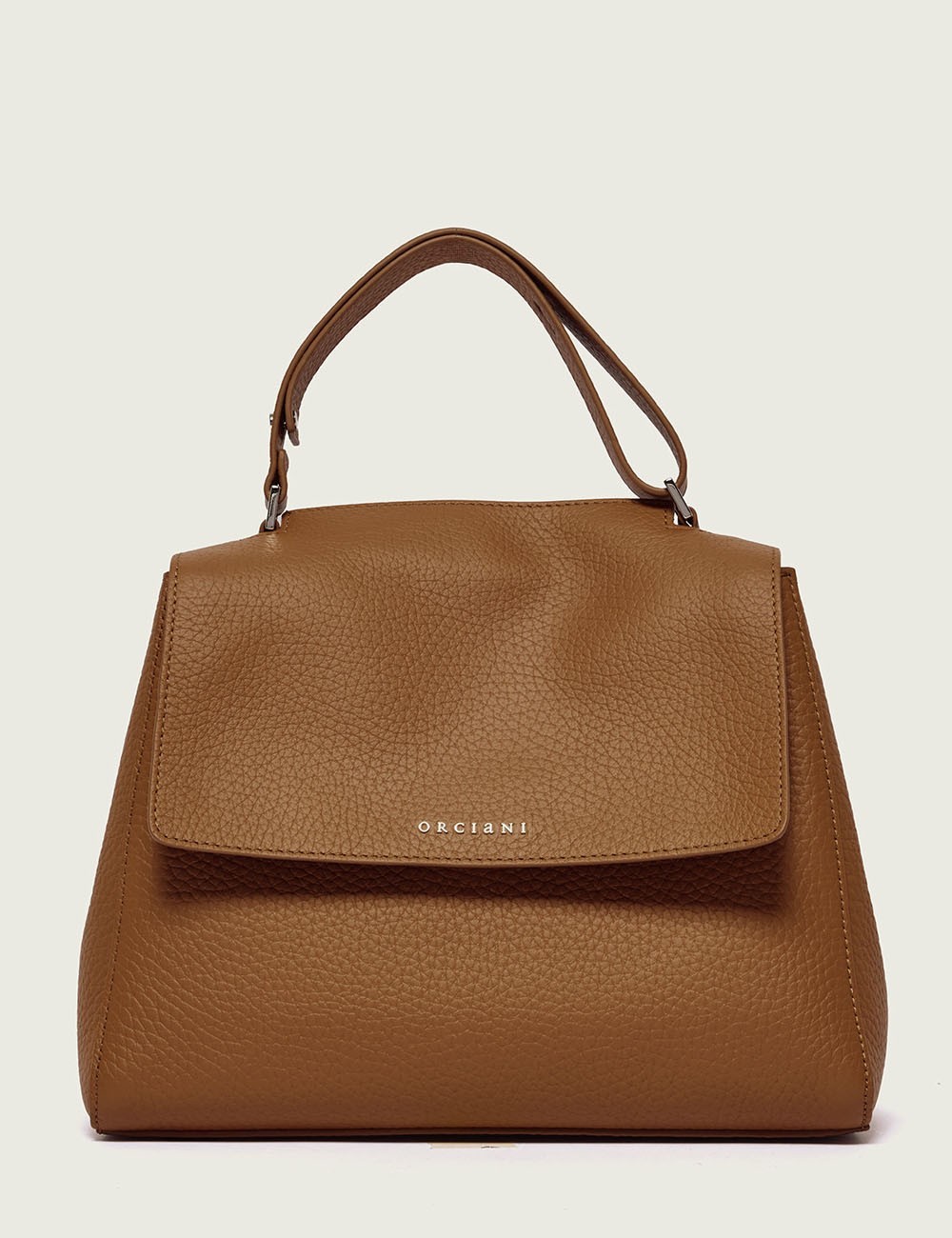 Borsa Sveva Soft Media a spalla in pelle con tracolla cuoio