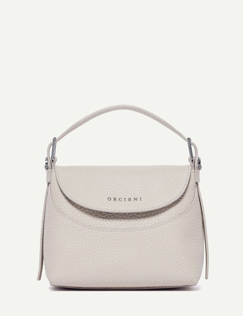Nana Soft Small leather handbag with strap ivory
