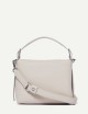 Borsa a mano Nana Small Soft in pelle con tracolla avorio