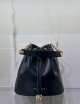 Mini secchiello Nest Vanity in pelle con tracolla nero