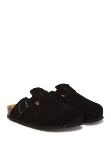 Zoccoli fae scamosciati neri