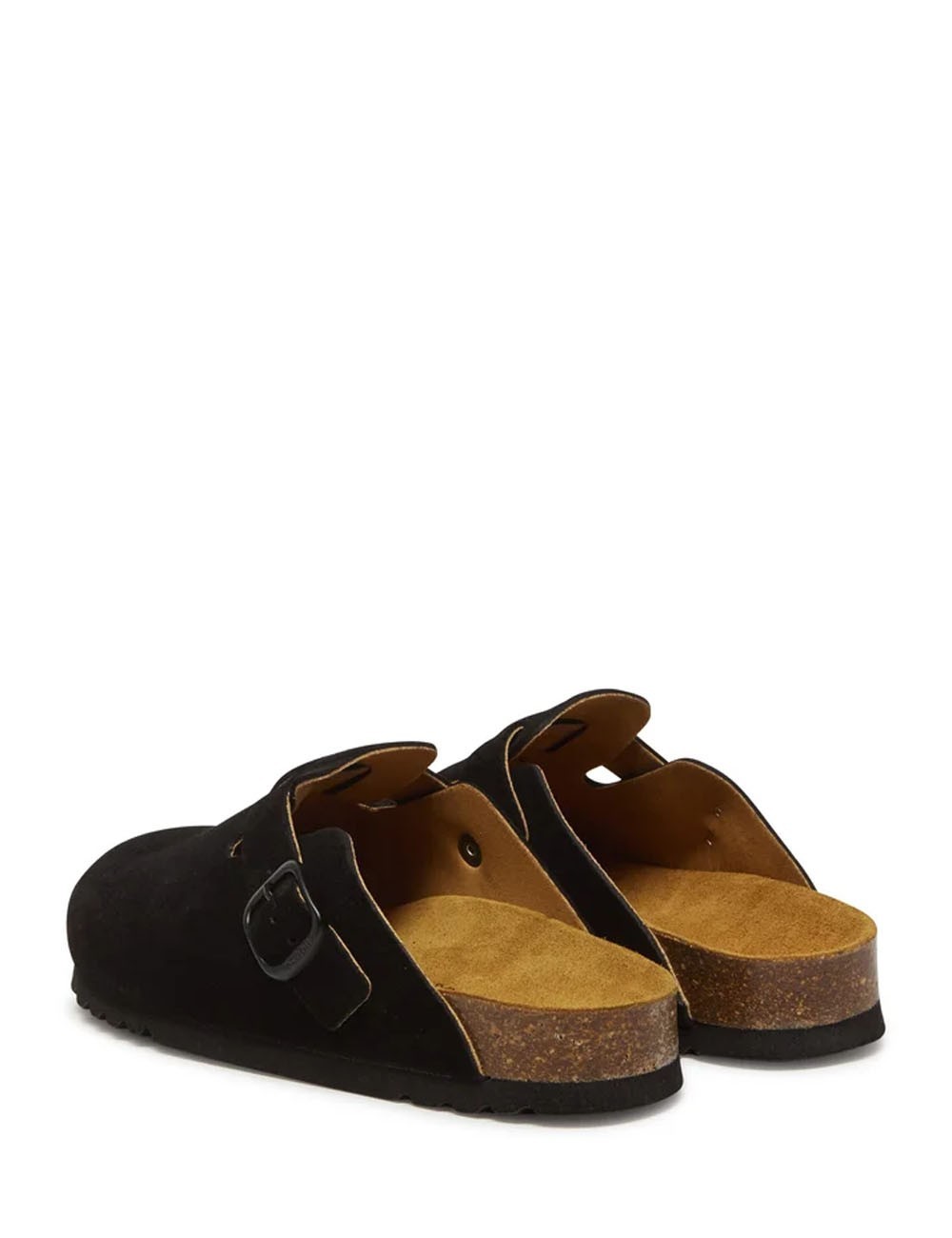 Zoccoli fae scamosciati neri