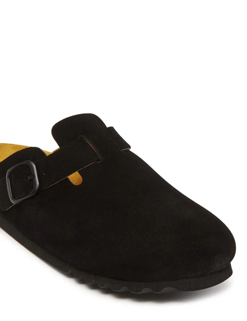 Zoccoli fae scamosciati neri