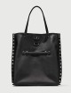 BORSA A' SPASSO® MEDIUM IN PELLE LISCIA BLACK LAVAGNA