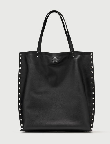 copy of BORSA A' SPASSO® MEDIUM IN SMOOTH BLACK LAVAGNA LEATHER