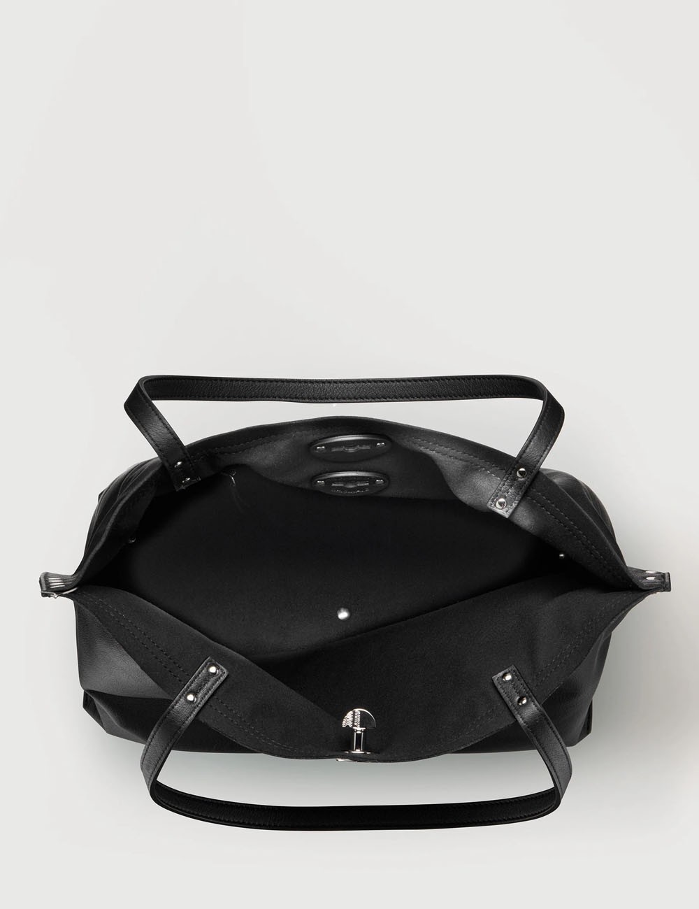BORSA A' SPASSO® MEDIUM IN PELLE LISCIA BLACK LAVAGNA