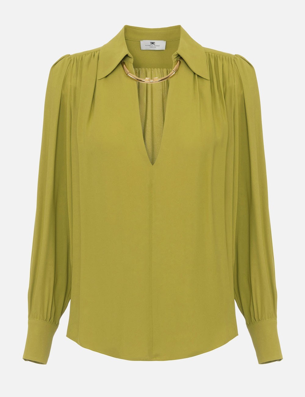 Blouse in georgette fabric with jewel detail iguana