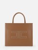 Large tote bag with logo brown sugar