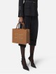 Large tote bag with logo brown sugar
