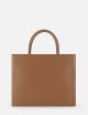 Large tote bag with logo brown sugar