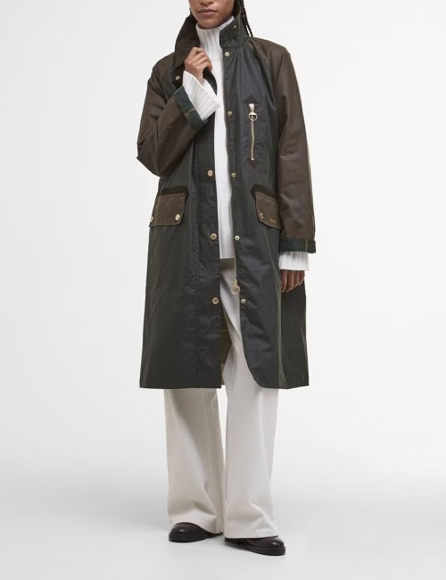 Evette Waxed Jacket Fern / Beech / Ancient Tartan