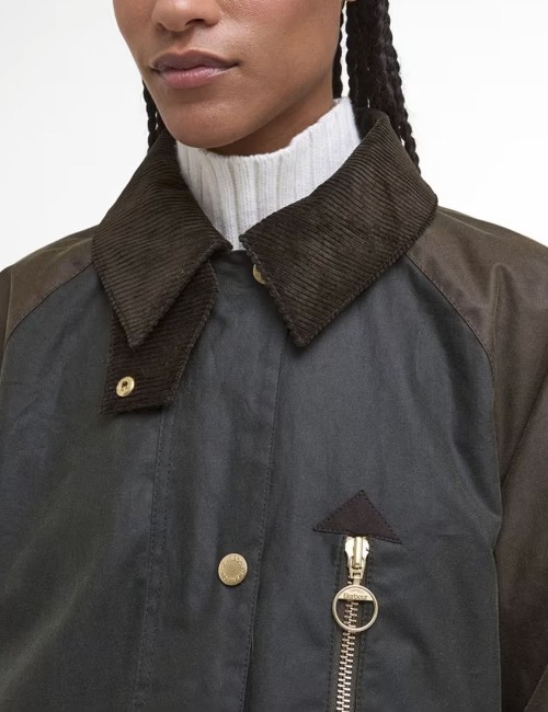 Evette Waxed Jacket Fern / Beech / Ancient Tartan