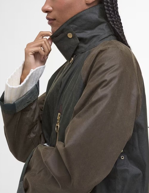 Evette Waxed Jacket Fern / Beech / Ancient Tartan