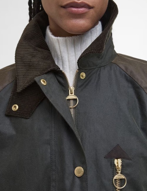 Evette Waxed Jacket Fern / Beech / Ancient Tartan