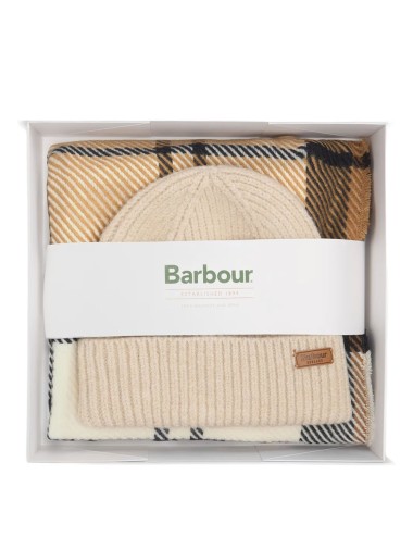 Pendle Beanie & Blair Scarf Gift Hessian Navy