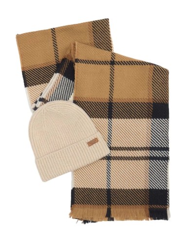 Pendle Beanie & Blair Scarf Gift Hessian Navy