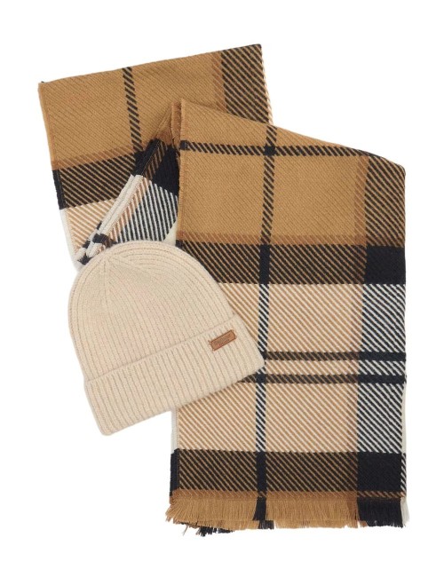Pendle Beanie & Blair Scarf Gift Hessian Navy