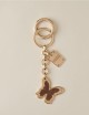 BUTTERFLY KEYRING Metal and Enamel ORO CH.FREE/OP NAT