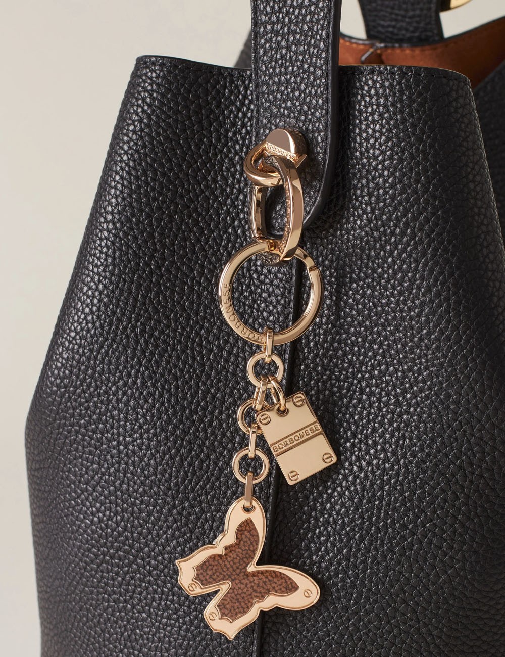 BUTTERFLY KEYRING Metal and Enamel ORO CH.FREE/OP NAT