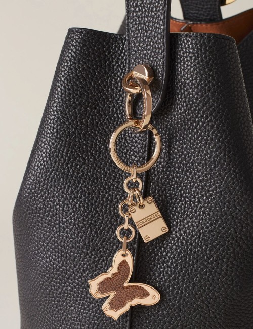 BUTTERFLY KEYRING Metal and Enamel ORO CH.FREE/OP NAT