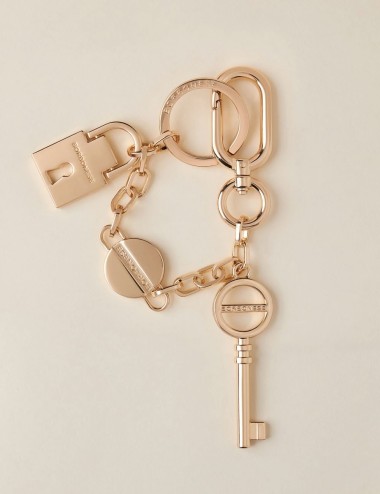 KEYRING Metal Keychain LIGHT GOLD FREE