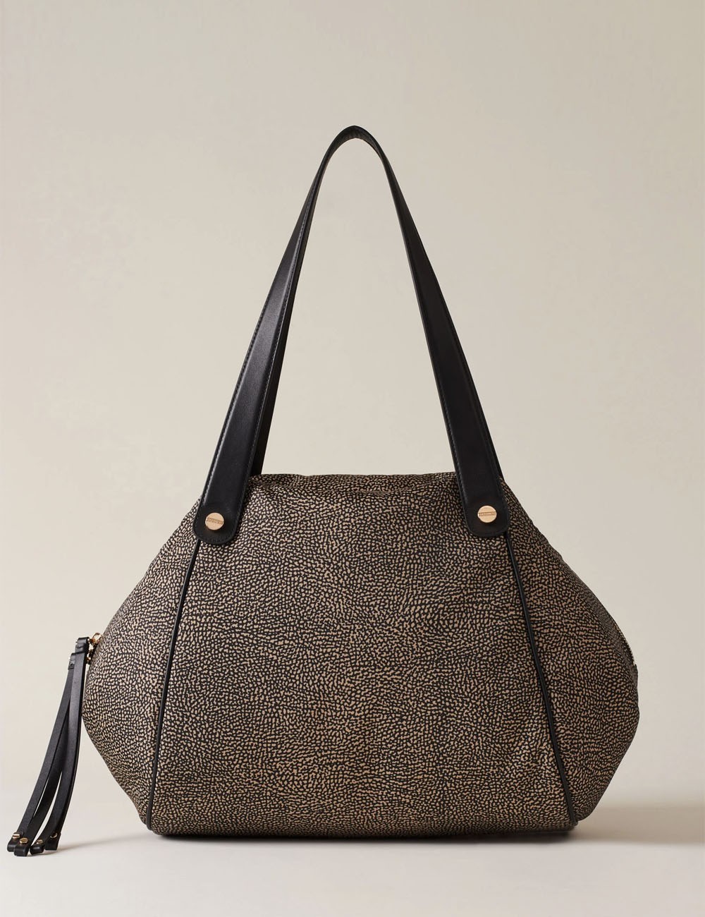 MARIE LARGE SHOPPER Recycled OP Fabric Shoulder Bag OP NATURAL/BLACK