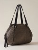 MARIE LARGE SHOPPER Recycled OP Fabric Shoulder Bag OP NATURAL/BLACK