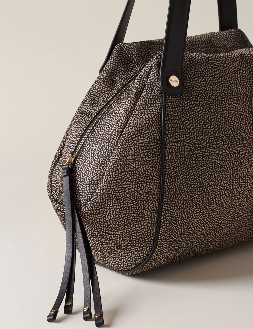 MARIE LARGE SHOPPER Recycled OP Fabric Shoulder Bag OP NATURAL/BLACK