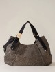 BAULETTO FOLD MEDIUM Borsa a Mano di Tessuto Riciclato OP NATURALE/NERO