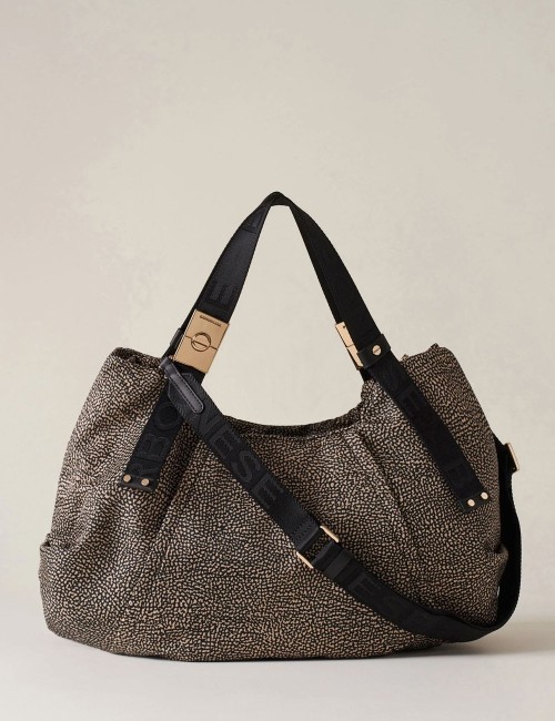 FOLD MEDIUM DUFFLE BAG Recycled OP Fabric Handbag OP NATURAL/Black