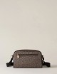 ECO LINE BORSA CAMERA CASE Tracolla di Tessuto riciclato OP e Pelle OP NATURALE/NERO