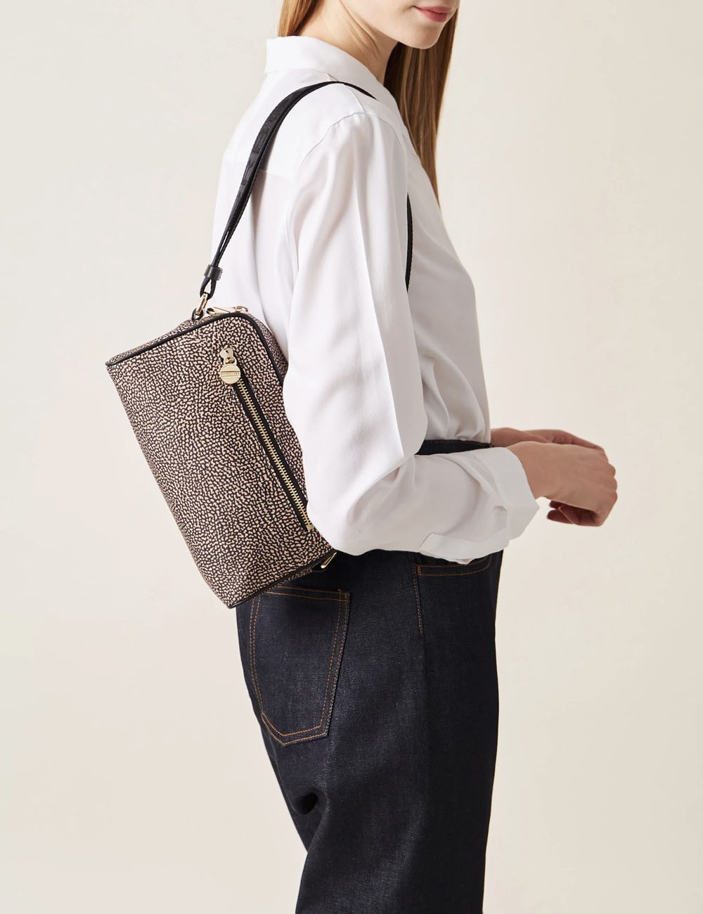 ECO LINE CAMERA BAG Recycled OP Fabric Crossbody Strap OP NATURALE/NERO