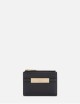 Wallet with logo plaque black