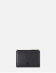 Wallet with logo plaque black