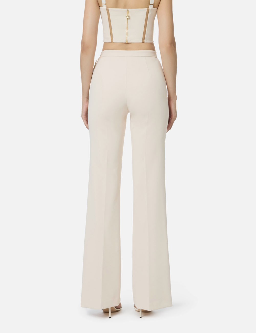 Double crêpe trousers milk