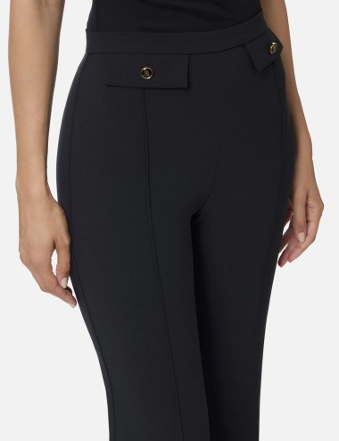 Double crêpe trousers nero