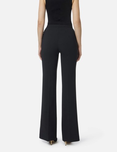 Pantaloni in doppio crêpe nero