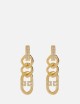 Earrings with chain and rhinestones oro giallo