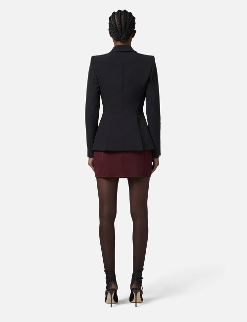 Jacket in lightweight crêpe nera