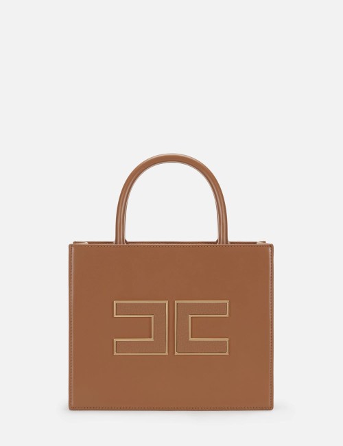 Small tote bag with logo brown sugar