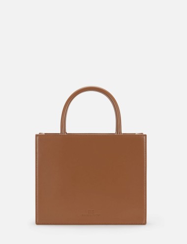 Tote piccola con logo brown sugar