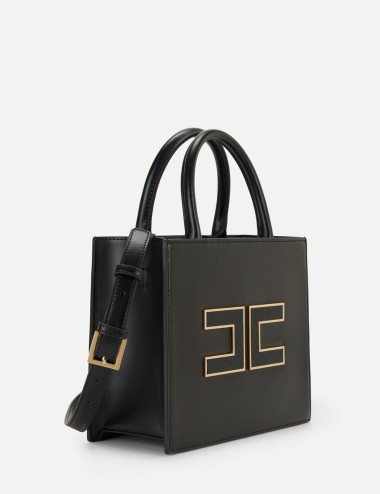 Tote piccola con logo nera